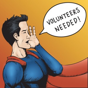 Volunteers Wanted! Cartoon Vector Illustration.