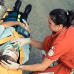 Rescue Team Providing First Aid